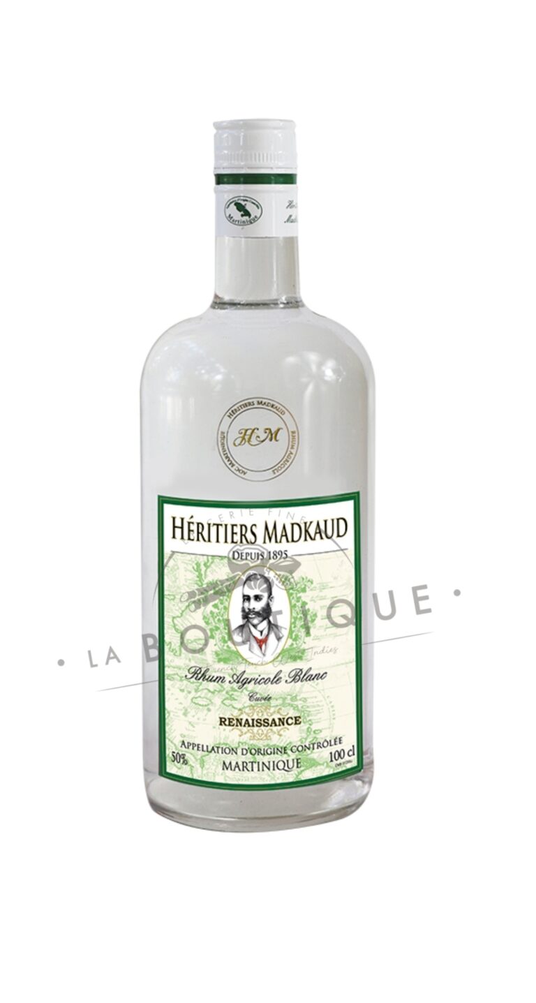Rhum blanc AOC Martinique cuvée Renaissance 50° Héritiers Madkaud